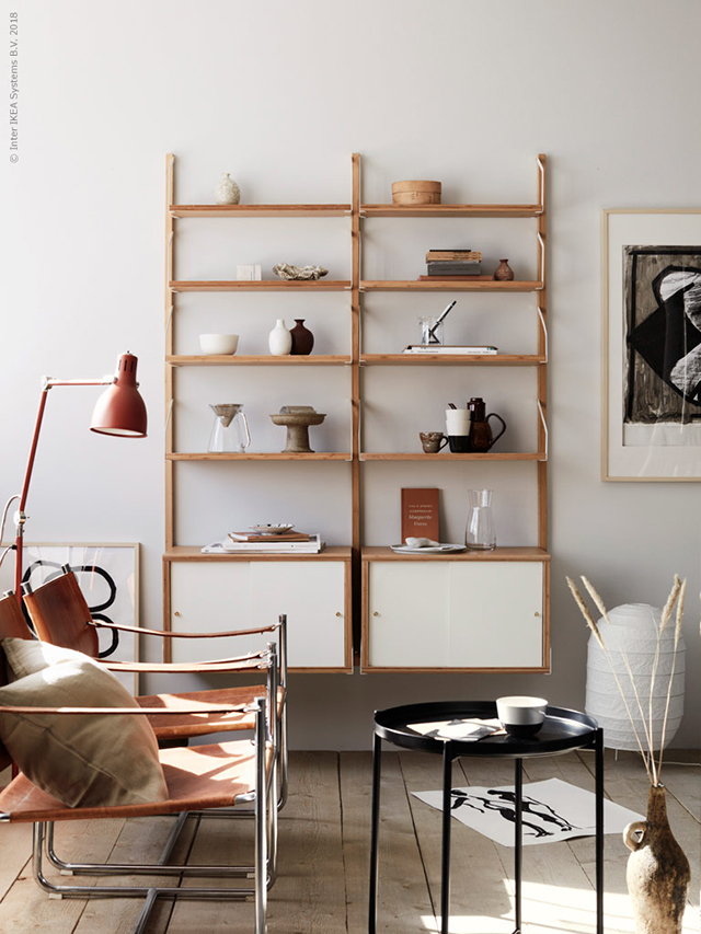Sustainable Style With Bamboo Shelves, Pieces Of Furniture With Many Shelves
