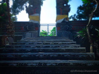 Stairs Of Ethnic Balinese Hindu Temple Building At Tangguwisia Village, North Bali, Indonesia
