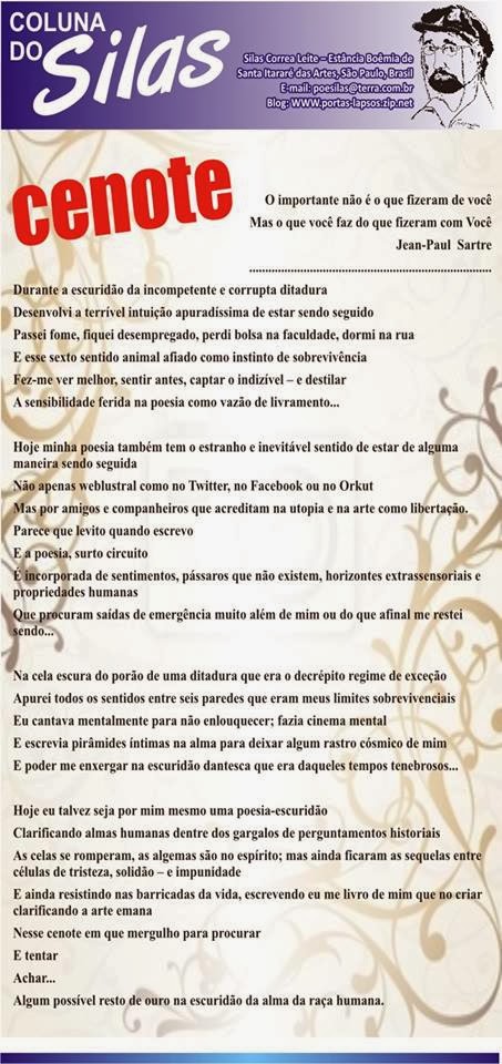 Poema Cenote, Silas Correa Leite