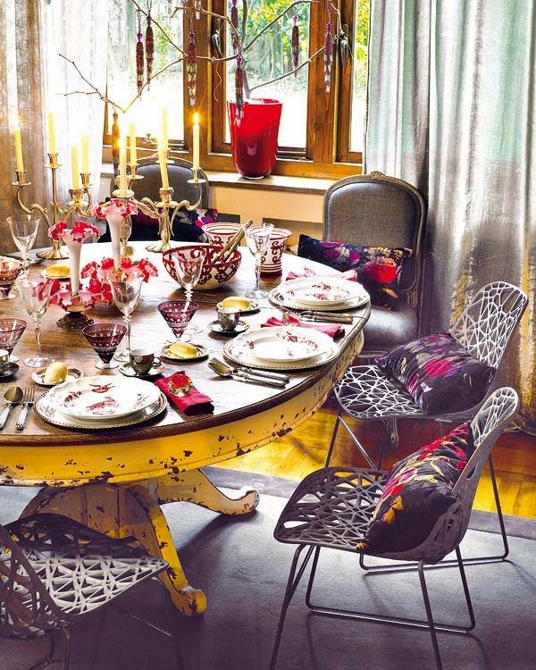 stylish vintage dining room decor, vintage furniture and accessories,vintage homes