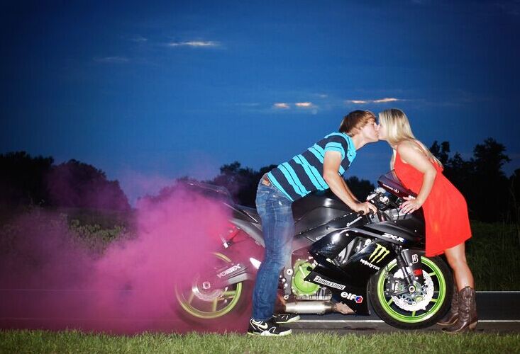 Galveston singles biker kiss