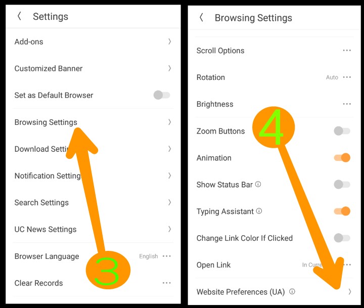 How to get desktop mode in chrome, firefox, puffin and UC browser in