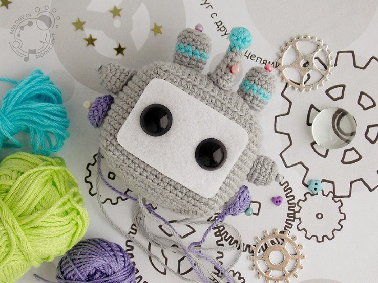 Кукла робот амигуруми сборка игрушки