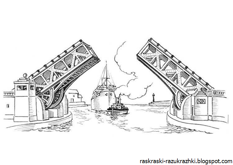 Раскраска Санкт Петербург Для Детей