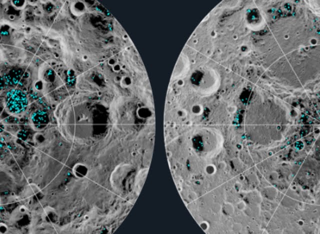 NASA conferma l'esistenza del ghiaccio sulla Luna.