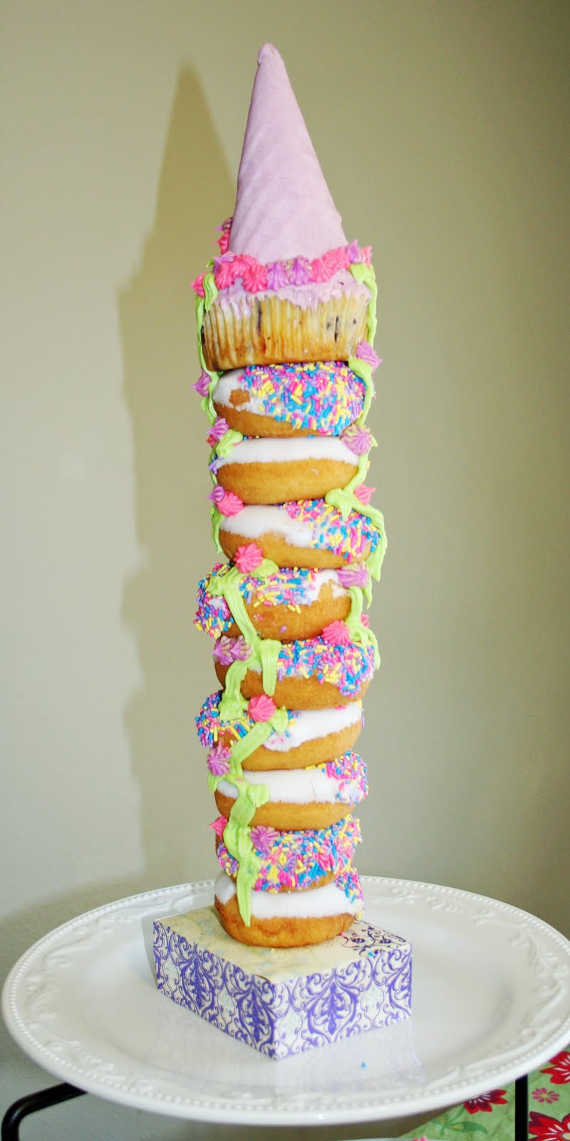 Donut Birthday Cake Tower Donut Birthday Cake Tower