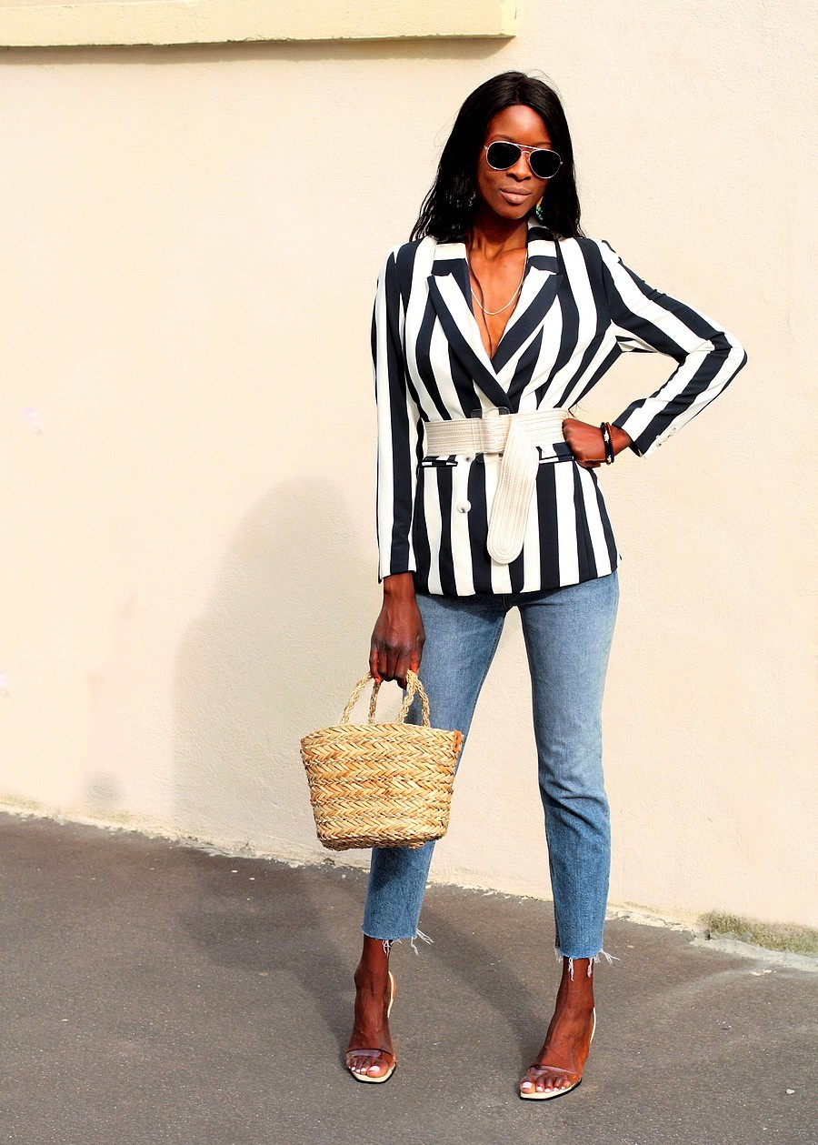 Le blazer ray?� - Styles by Assitan. Blog mode. French style blogger