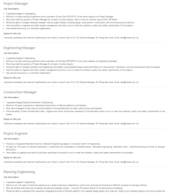 Oil &Gas Vacancies Vacancies Ocean Might Kuching