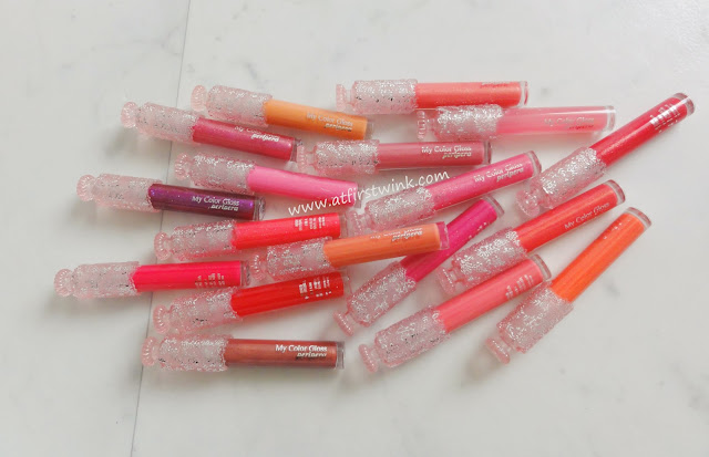 a lot of Peripera my color gloss lipglosses