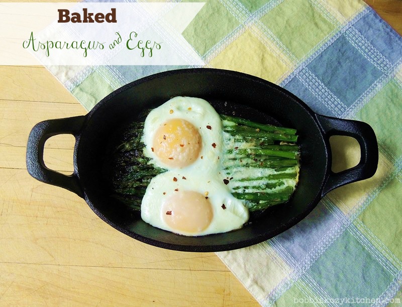 Baked Asparagus and Eggs for 5 Ingredient or Less SundaySupper Bobbi