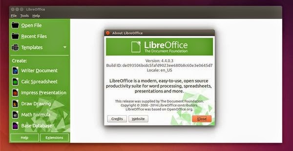 Libre Office 4.4 no Ubuntu