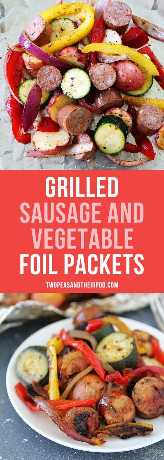 Grilled Sausage and Vegetable Foil Packets