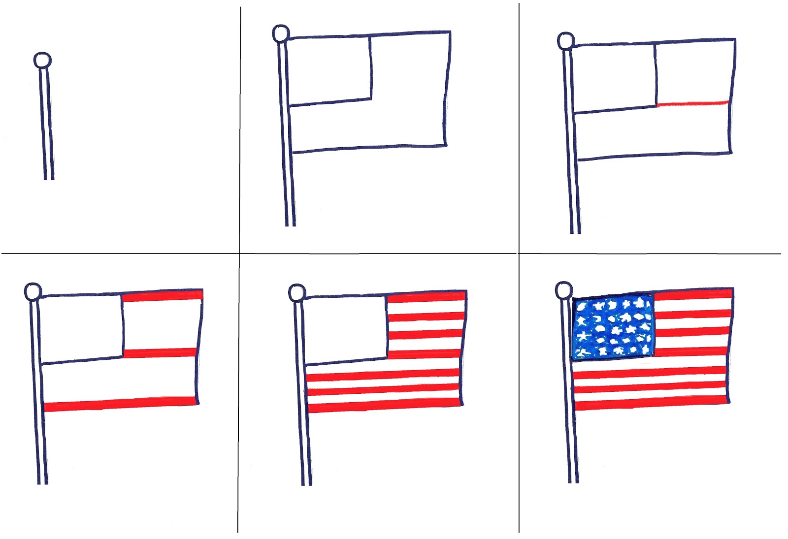 Art Class Ideas 1st Grade Flags