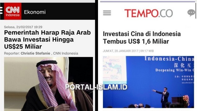 WOW! Investasi Raja Arab ke Indonesia Capai US$ 25 Miliar, Cina Langsung Tenggelam Hanya US$ 1,6 Miliar