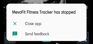 Image result for Mevofit Drive fitness tracker app crashes
