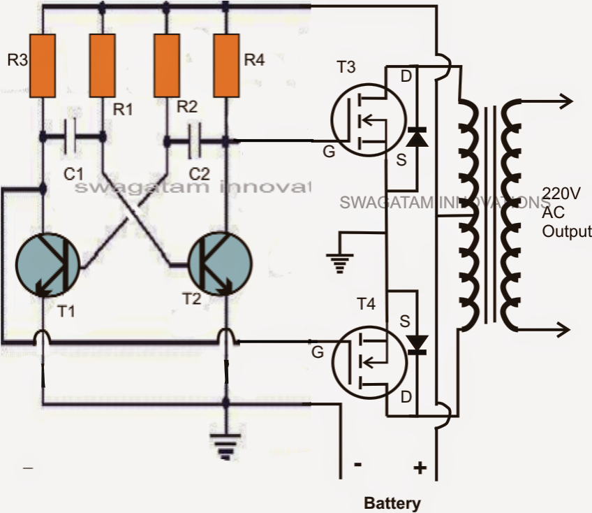 Mini 50 Watt MOSFET Inverter Circuit