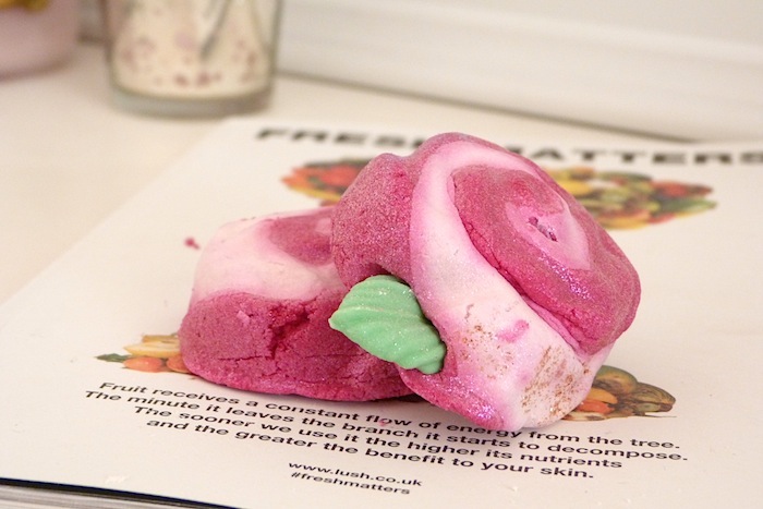 an image of Rose bubble bar lush