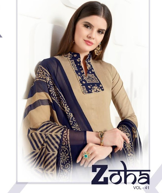 Zoha vol 41 South Cotton Churidar Dress Material