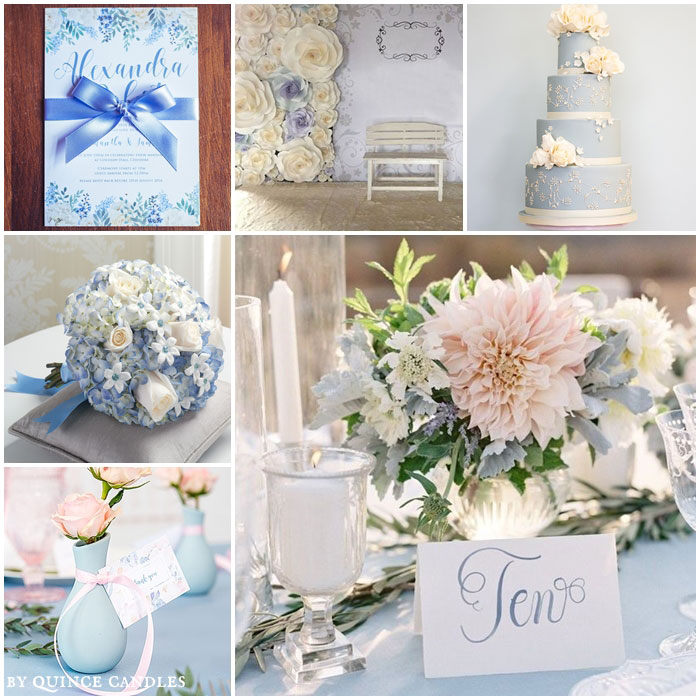 Quince Candles Spring Fling Light Blue Blush Sweet Fifteen