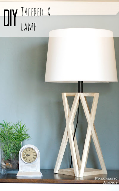 How to build trestle x table lamp