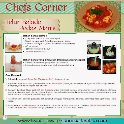 Chefs "Corner" : Telur Balado Pedas Manis | Maret - April 2014, Steamer