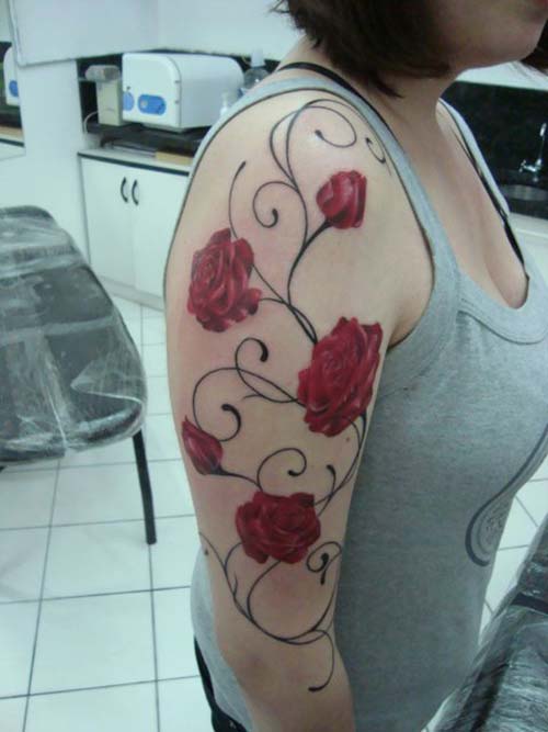 half sleeve rose tattoo yarım kol gül dövmesi half sleeve rose tattoo yarım kol gül dövmesi