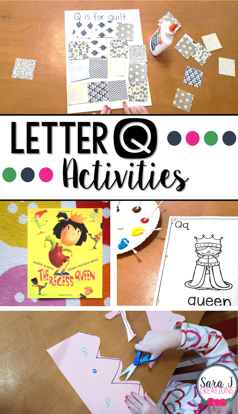 Letter Q Activities that would be perfect for preschool or kindergarten. Art, fine motor, literacy, and more all rolled into Letter Q fun.