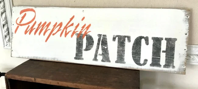 Pumpkin Patch Stenciled Sign