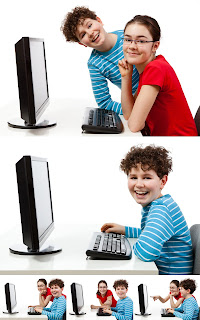 Boy-and-Girl-with-Computer-royalty-stock-images-free-naveengfx.com
