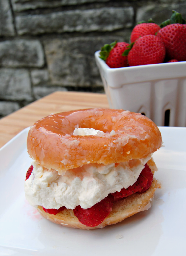 SteakNPotatoesKindaGurl Glazed Donut Strawberry Shortcake