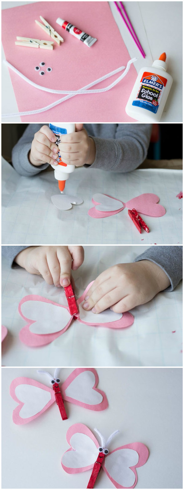 Heart Butterfly Craft For Valentine’s Day