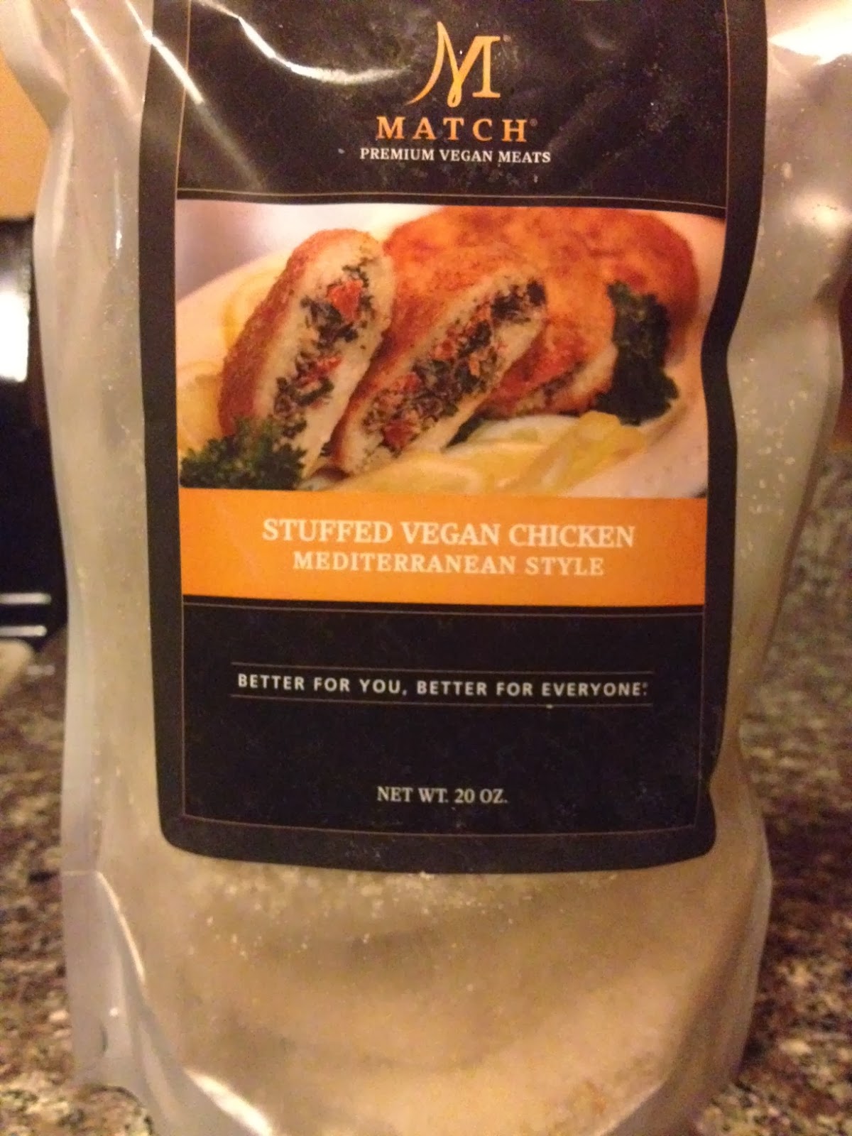 Stay-at-Home Vegan: Review: Match Stuffed Vegan Chicken, Mediterranean ...