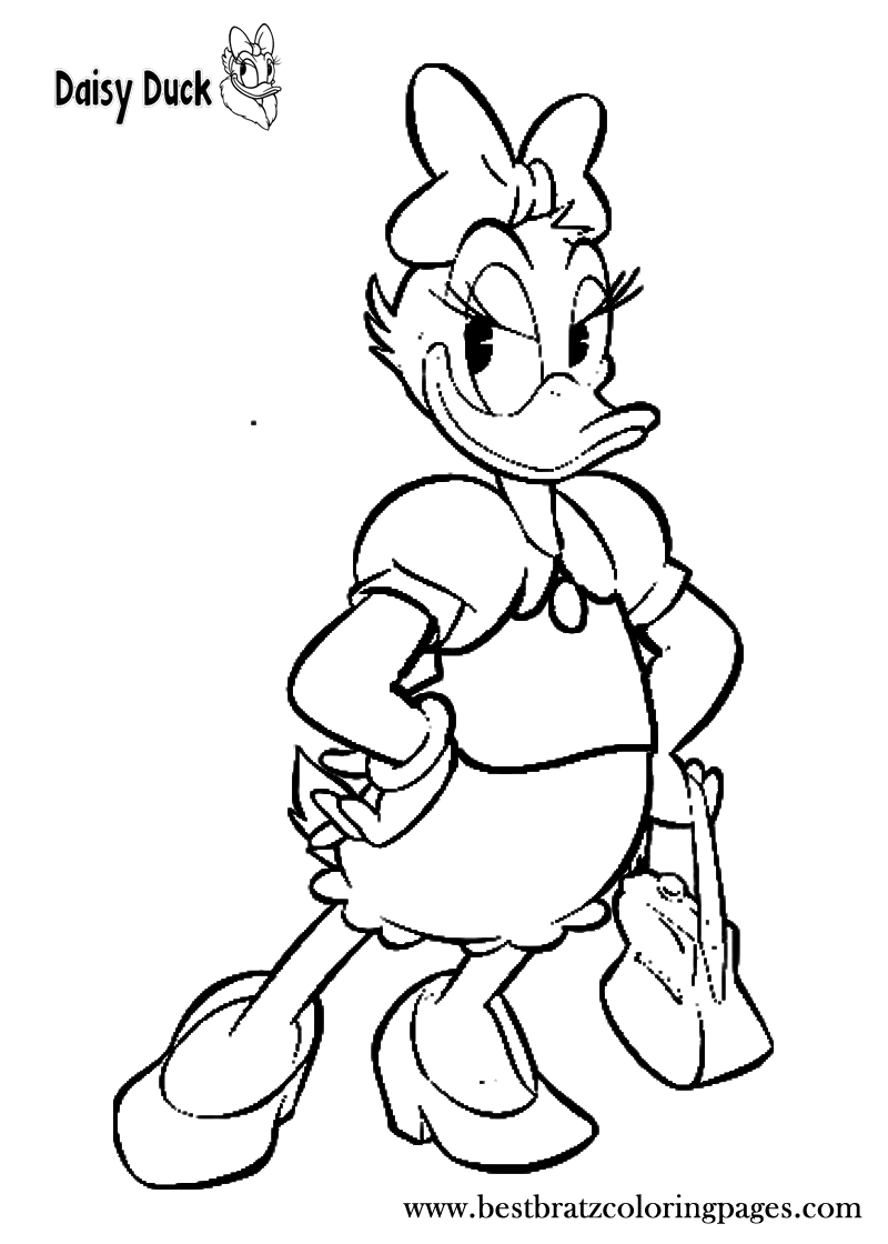 daisy duck bow coloring pages - photo #20