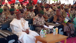 Buhari lays foundation of Nigeria Army University in Borno - See Photos