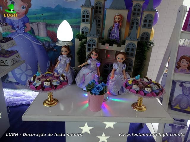 Decoração para festa de aniversário tema Princesa Sofia Decoração festa de aniversário Princesa Sofia
