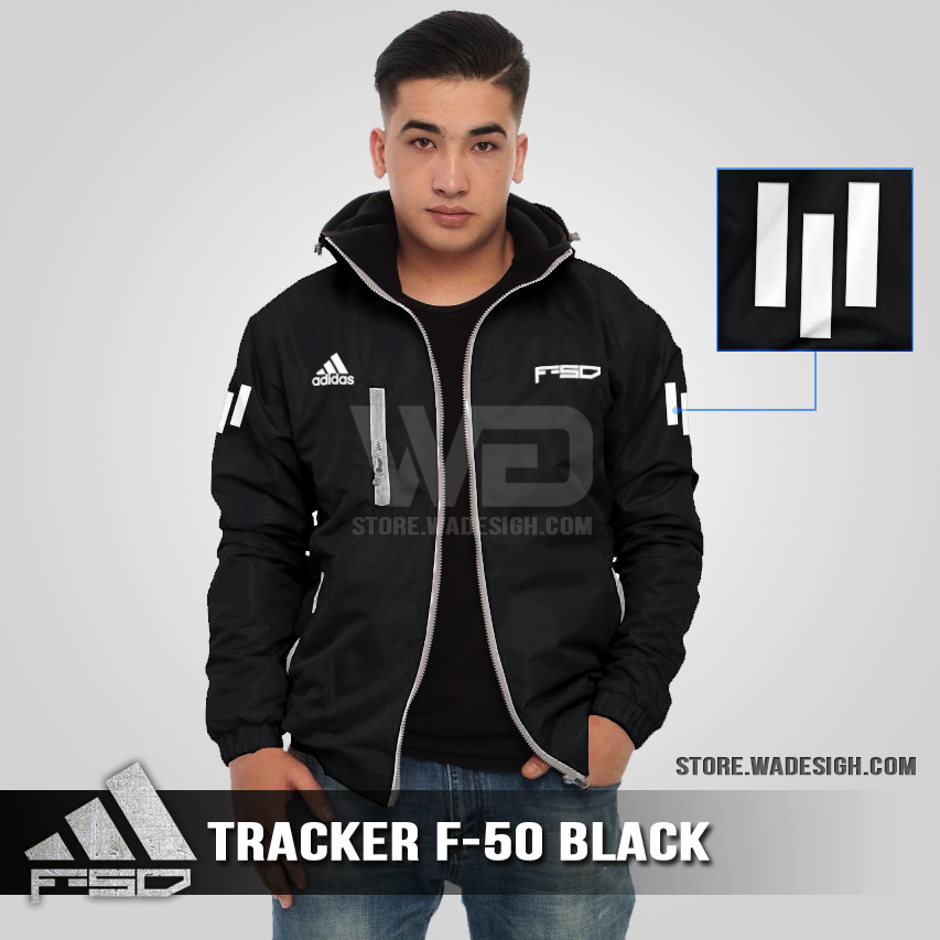 Jaket Tracker Waterproof Adidas F-50 Hitam