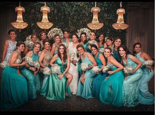 VESTIDO DE FESTA VERDE TIFFANY, VERDE ÁGUA E TURQUESA | Madrinhas de Casamento