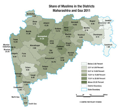 muslim population growing goa maharashtra telangana muslims distribution across state