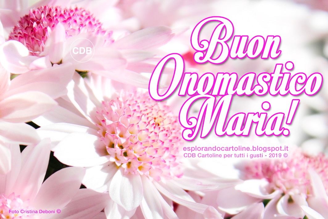 CDB Cartoline per tutti i gusti Cartolina 🌸🌸 BUON ONOMASTICO MARIA! 🌸🌸 jpg (1063x709)
