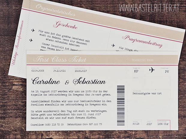hochzeitseinladung stampin up bastelritter vorarlberg reise ticket hochzeitseinladung stampin up bastelritter vorarlberg reise ticket