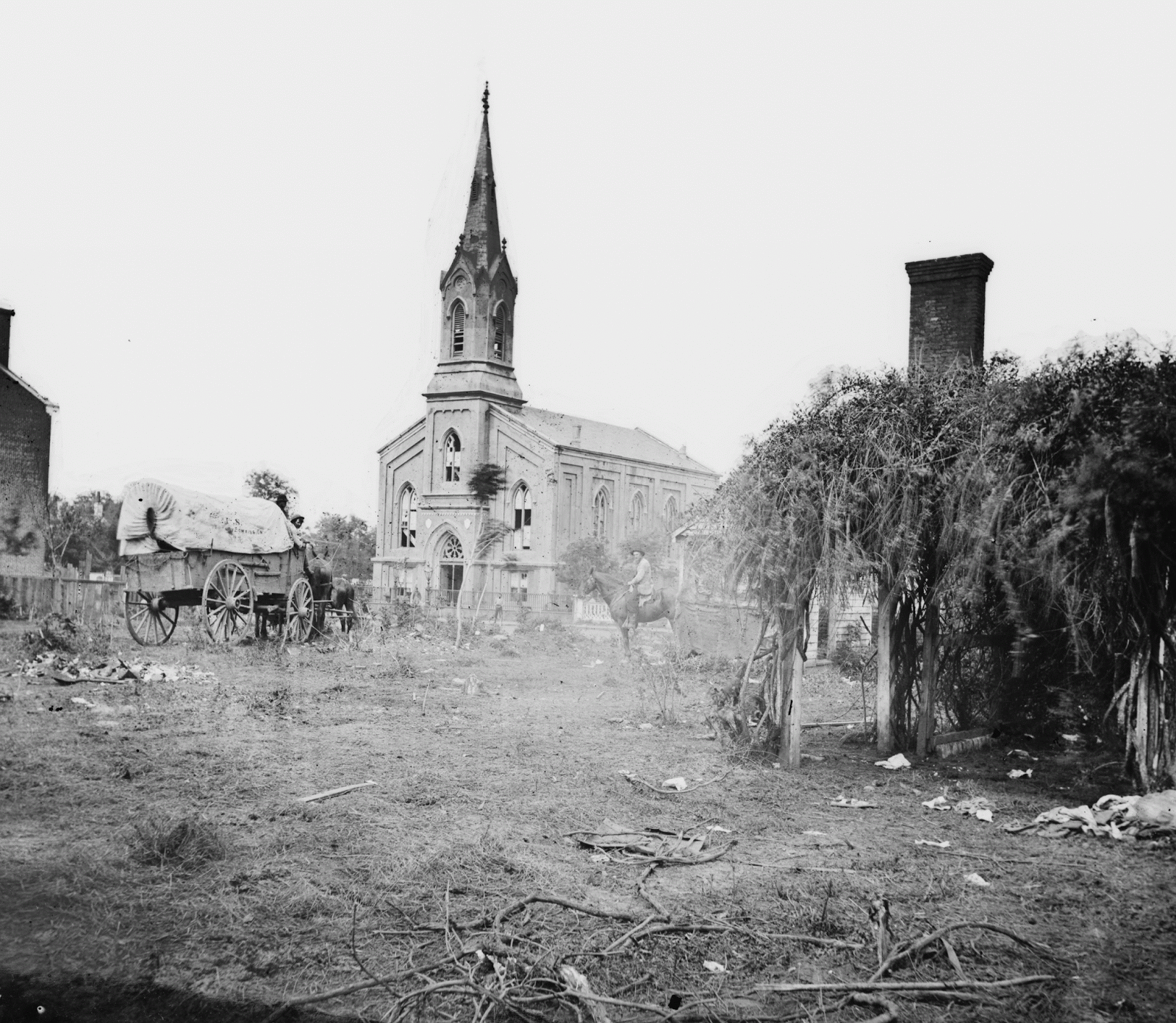 The Chubachus Library of Photographic History View of the Fredericksburg Baptist Church in