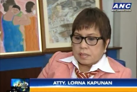 Lorna Kapunan quits as Napoles Lawyer