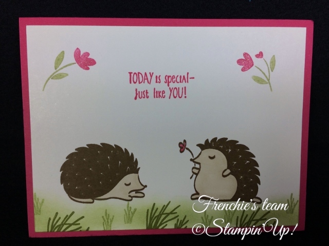 Hedgehugs, Sale a Bration and Occasion Stampin'Up! 2018, Frenchie stamps in the Spotlight,