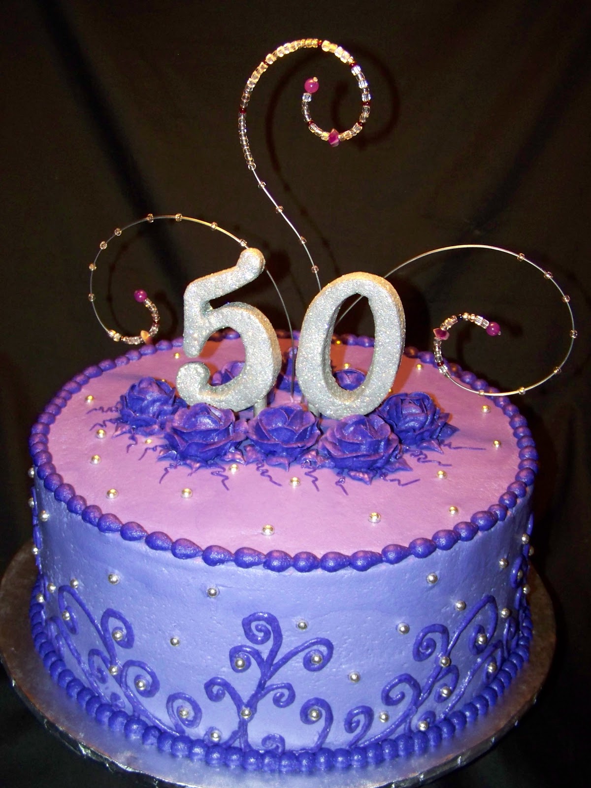  Cakes  by Kristen H Purple and Bling 50th  Birthday  Cake 