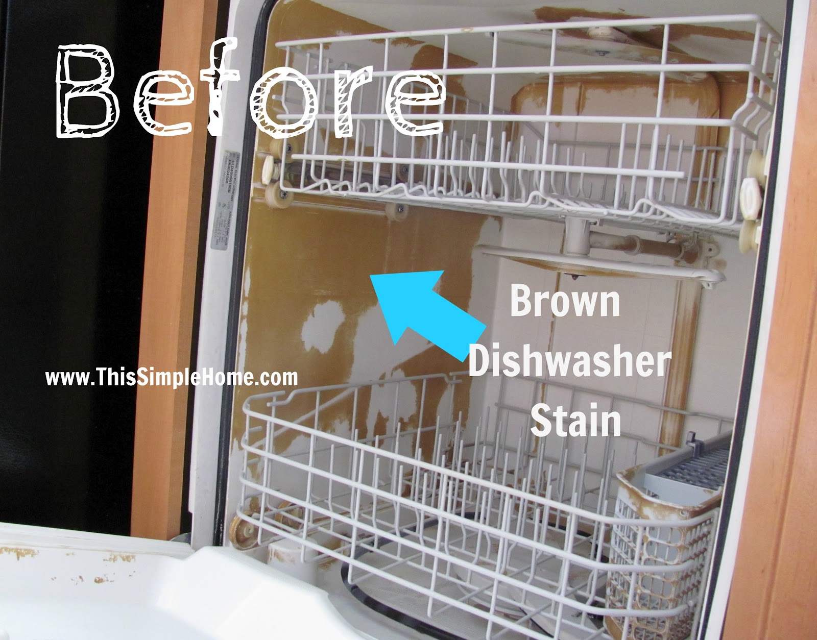 How To Clean Brown Stains In Dishwasher This Simple Home