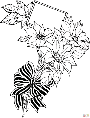 Poinsettia coloring page 8