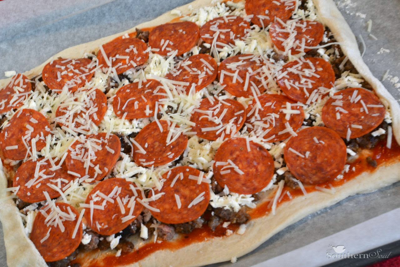 Sausage & Pepperoni Stromboli A Southern Soul