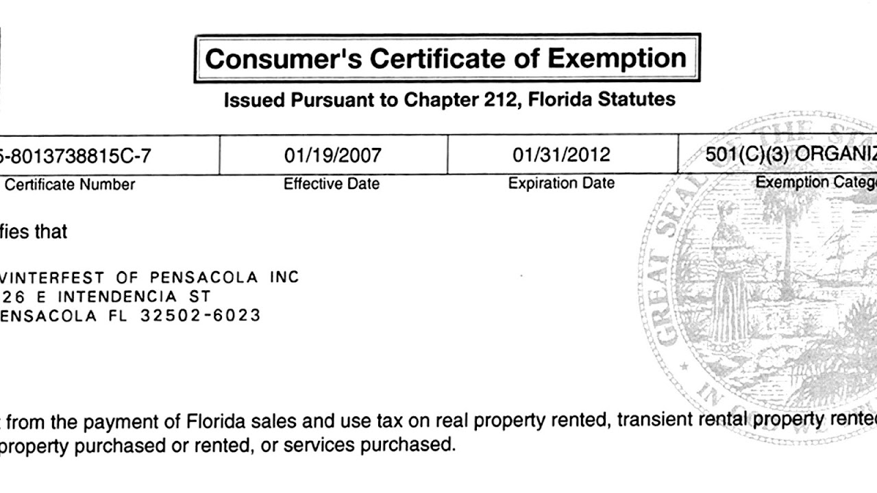 Non Profit Tax Exempt Certificate Professional Professional Choices