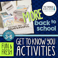 Back to School Get to Know You Activities