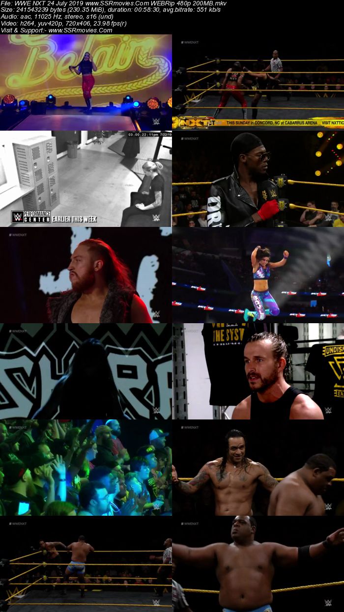 WWE NXT 24 July 2019 HDTV Full Show Download 480p 720p HDTV WEBRip